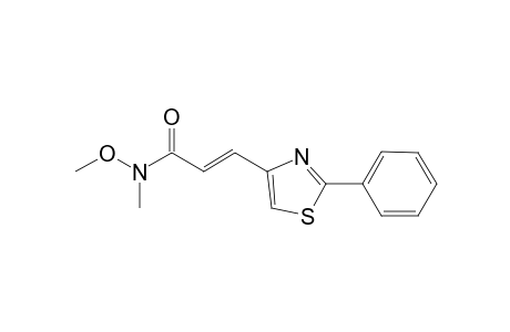 (E)-N-methoxy-N-methyl-3-(2-phenylthiazol-4-yl)acrylamide