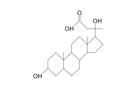 3b,20R-Dihydroxy-23-nor-5b-cholanoic acid