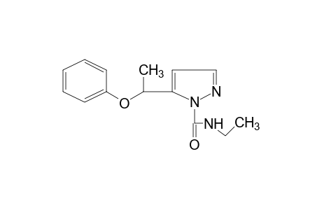 N-ETHYL-5-(1-PHENOXYETHYL)PYRAZOLE-1-CARBOXAMIDE