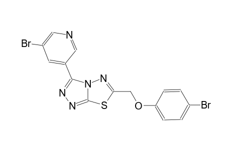 [1,2,4]triazolo[3,4-b][1,3,4]thiadiazole, 6-[(4-bromophenoxy)methyl]-3-(5-bromo-3-pyridinyl)-