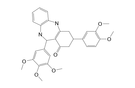 3-(3,4-Dimethoxyphenyl)-11-(3,4,5-trimethoxyphenyl)-2,3,4,5,10,11-hexahydro-1H-dibenzo[b,e][1,4]diazepin-1-one