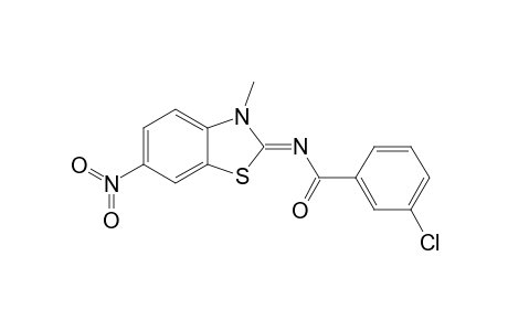 3-Chloro-N-(3-methyl-6-nitrobenzothiazolin-2-ylidene)benzamide