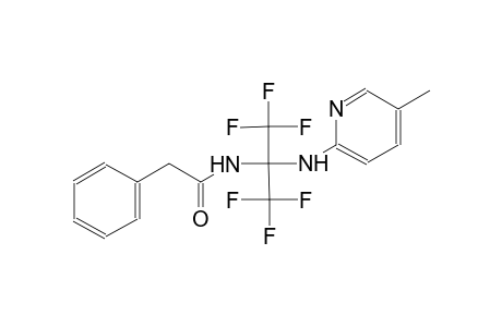 2-phenyl-N-[2,2,2-trifluoro-1-[(5-methyl-2-pyridinyl)amino]-1-(trifluoromethyl)ethyl]acetamide