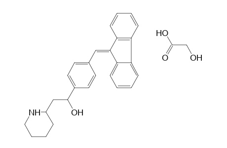 alpha-(alpha-fluoren-9-ylidene-p-tolyl)-2-piperidineethanol, glycolate (1:1) (salt) (high melting isomer)