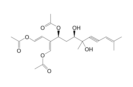 (4S,6R,1E)-3-(Acetoxymethylene)-6,7-dihydroxy-7,11-dimethyldodeca-1,10-dien-8-yne-1,4- diacetate