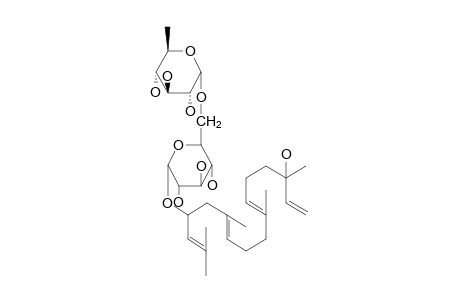 13-HYDROXYGERANYLLINALOOL-13-O-B-D-(6'-O-B-L-FUCOPYRANOSYL)-GLUCOPYRANOSIDE