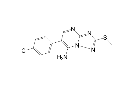 7-AMINO-6-(p-CHLOROPHENYL)-2-(METHYLTHIO)-s-TRIAZOLO[1,5-a]PYRIMIDINE