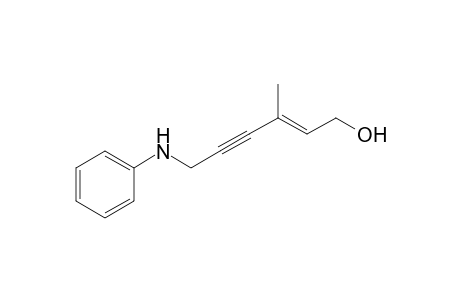 N-(6-Hydroxy-4-methylhex-2-yn-4-en-1-yl)aniline