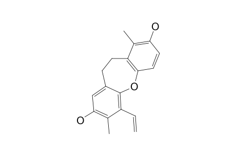 2,8-DIHYDROXY-1,7-DIMETHYL-6-VINYL-10,11-DIHYDRO-DIBENZ-[B,F]-OXEPIN