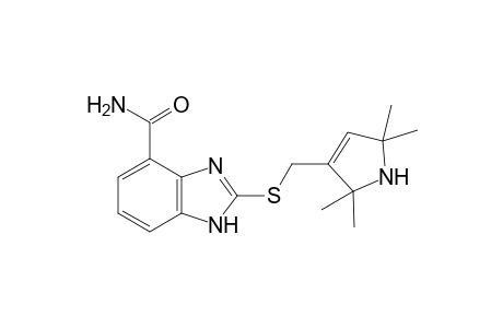 2-(2,2,5,5-Tetramethyl-2,5-dihydro-1H-pyrrol-3-ylmethylsulfanyl)-1H-benzimidazole-4-carboxylic Acid Amide