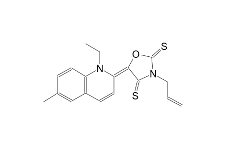 (5Z)-3-allyl-5-(1-ethyl-6-methyl-2(1H)-quinolinylidene)-1,3-oxazolidine-2,4-dithione