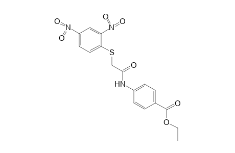 p-{2-[(2,4-dinitrophenyl)thio]acetamido}benzoic acid, ethyl ester