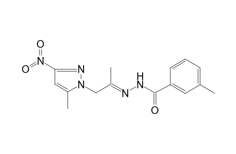 3-Methyl-N'-[(E)-1-methyl-2-(5-methyl-3-nitro-1H-pyrazol-1-yl)ethylidene]benzohydrazide