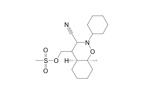 2-Cyclohexyl-3-cyano-4-mesyloxymethyl-8a-methyl-4a.alpha.,8a.alpha.-perhydro-1,2-benzoxazine,unidentified sterioisomer B