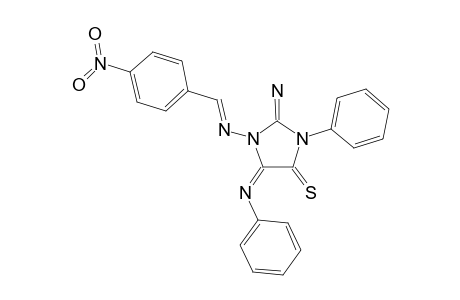 1-(4-NITROBENZYLIDENAMINO)-2-IMINO-3-PHENYL-4-THIOXO-5-PHENYLIMINO-IMIDAZOLIDIN