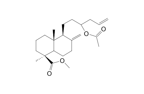 Methyl 13-acetoxy-14(13->16)abeo-labda-8(17),14-dien-19-oate