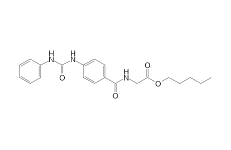 p-(3-Phenylureido)hippuric acid, pentyl ester