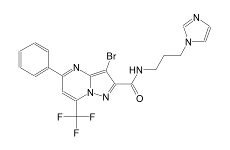 3-bromo-N-[3-(1H-imidazol-1-yl)propyl]-5-phenyl-7-(trifluoromethyl)pyrazolo[1,5-a]pyrimidine-2-carboxamide