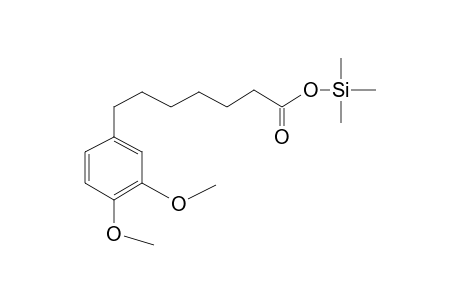 (3,4-Dimethoxyphenyl)heptanoic acid, tms