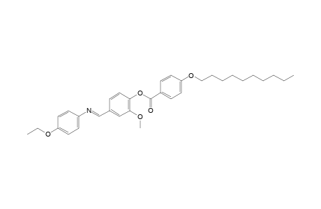 4-[N-(p-ethoxyphenyl)formimidoyl]-2-methoxyphenol, p-(decyloxy)benzoate (ester)