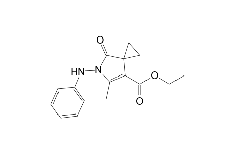 Ethyl 5-anilino-6-methyl-4-oxo-5-azaspiro[2,4]hept-6-ene-7-carboxylate