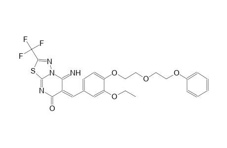 (6E)-6-{3-ethoxy-4-[2-(2-phenoxyethoxy)ethoxy]benzylidene}-5-imino-2-(trifluoromethyl)-5,6-dihydro-7H-[1,3,4]thiadiazolo[3,2-a]pyrimidin-7-one