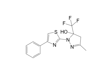 2-(5-Hydroxy-3-methyl-5-trifluoromethyl-4,5-dihydro-1H-pyrazol-1-yl)-4-phenylthiazole