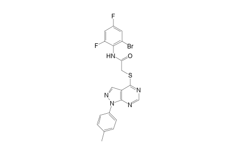 N-(2-bromo-4,6-difluorophenyl)-2-{[1-(4-methylphenyl)-1H-pyrazolo[3,4-d]pyrimidin-4-yl]sulfanyl}acetamide