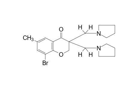 3,3-BIS[(1-PYRROLIDINYL)METHYL]-8-BROMO-6-METHYL-4-CHROMANONE