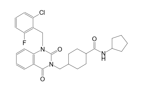 4-[(1-(2-chloro-6-fluorobenzyl)-2,4-dioxo-1,4-dihydro-3(2H)-quinazolinyl)methyl]-N-cyclopentylcyclohexanecarboxamide