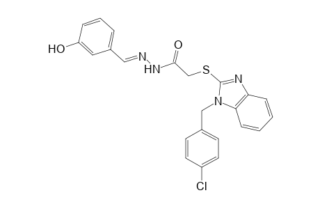 acetic acid, [[1-[(4-chlorophenyl)methyl]-1H-benzimidazol-2-yl]thio]-, 2-[(E)-(3-hydroxyphenyl)methylidene]hydrazide