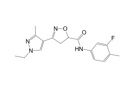 3-(1-ethyl-3-methyl-1H-pyrazol-4-yl)-N-(3-fluoro-4-methylphenyl)-4,5-dihydro-5-isoxazolecarboxamide