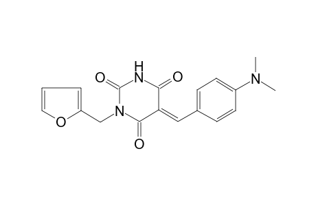 (5E)-5-[4-(Dimethylamino)benzylidene]-1-(2-furylmethyl)-2,4,6(1H,3H,5H)-pyrimidinetrione