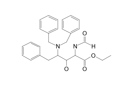 Pentanoic acid, 4-(dibenzylamino)-2-(formylamino)-3-hydroxy-5-phenyl-, ethyl ester