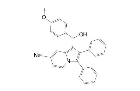 1-[(4-methoxyphenyl)-oxidanyl-methyl]-2,3-diphenyl-indolizine-7-carbonitrile