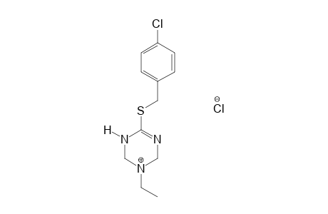 6-[(p-chlorobenzyl)thio]-3-ethyl-1,2,3,4-tetrahydro-s-triazine, monohydrochloride