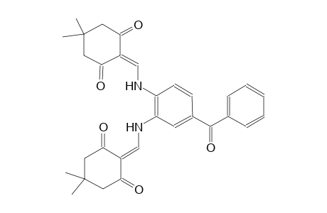 2-[(5-benzoyl-2-{[(4,4-dimethyl-2,6-dioxocyclohexylidene)methyl]amino}anilino)methylene]-5,5-dimethyl-1,3-