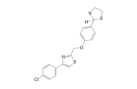 4-(p-chlorophenyl)-2-{[p-(1,3-dithiolan-2-yl)phenoxy]methyl}thiazole