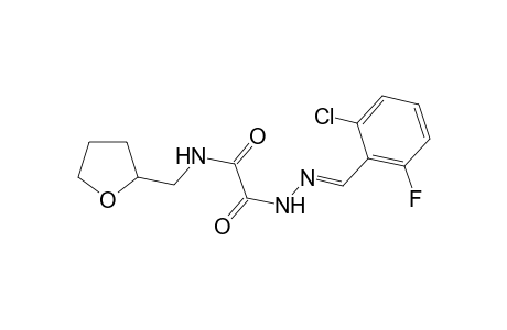 N'-[(E)-(2-chloranyl-6-fluoranyl-phenyl)methylideneamino]-N-(oxolan-2-ylmethyl)ethanediamide