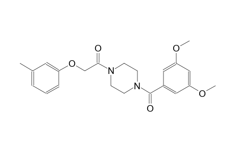 piperazine, 1-(3,5-dimethoxybenzoyl)-4-[(3-methylphenoxy)acetyl]-
