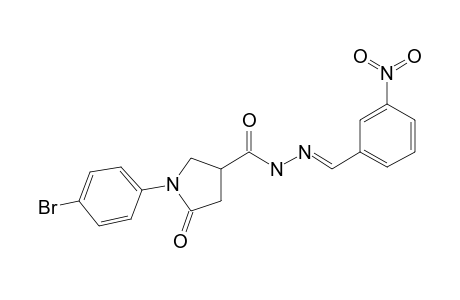 3-Pyrrolidinecarboxylic acid, 1-(4-bromophenyl)-5-oxo-, N'-[(3-nitrophenyl)methylidene]hydrazide