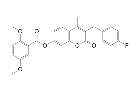 3-(p-fluorobenzyl)-7-hydroxy-4-methylcoumarin, 2,5-dimethoxybenzoate