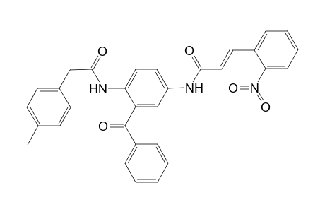 (E)-N-[3-benzoyl-4-[[2-(4-methylphenyl)-1-oxoethyl]amino]phenyl]-3-(2-nitrophenyl)-2-propenamide