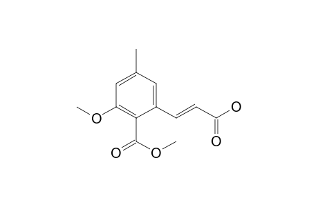 Benzoic acid, 2-(2-carboxyethenyl)-6-methoxy-4-methyl-, 1-methyl ester, (E)-