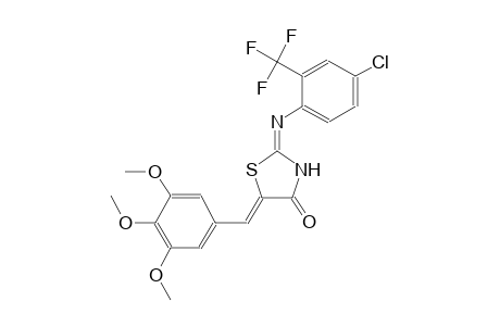 (5Z)-2-[4-chloro-2-(trifluoromethyl)anilino]-5-(3,4,5-trimethoxybenzylidene)-1,3-thiazol-4(5H)-one