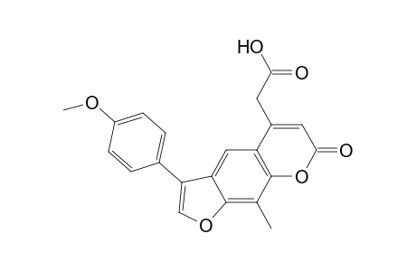 2-[3-(4-methoxyphenyl)-9-methyl-7-oxidanylidene-furo[3,2-g]chromen-5-yl]ethanoic acid