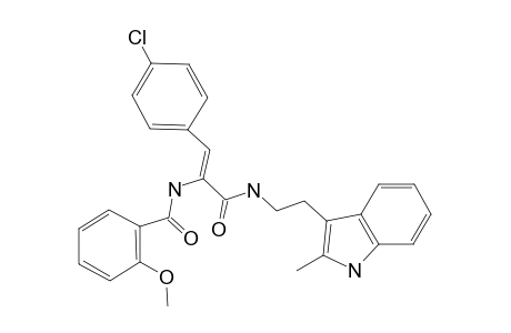 N-[(Z)-1-(4-chlorophenyl)-3-[2-(2-methyl-1H-indol-3-yl)ethylamino]-3-oxidanylidene-prop-1-en-2-yl]-2-methoxy-benzamide