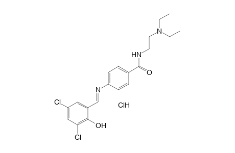 p-[(3,5-dichlorosalicylidene)amino]-N-[2-(diethylamino)ethyl]benzamide, monohydrochloride