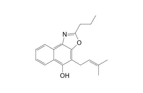 4-(3'-Methyl-2'-butenyl)-2-propylnaphtho[1,2-d]oxazol-5-ol