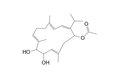(1Z,3E,7E,11E)-14-acetoxycembra-1,3,7,11-tetraene-9,10-diol
